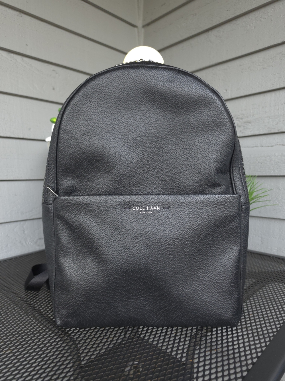 Cole Haan Black Leather Backpack - Sleek Everyday Bag